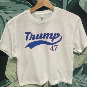 Trump crop tee